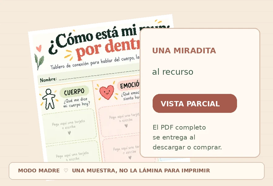Pequeña muestra parcial del tablero